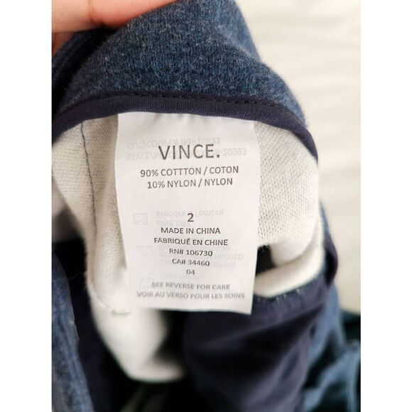 Vince Womens Mid Rise Tapered Leg Knit Jogger Sweatpants Heather Blue Size 2 - Picture 5 of 6